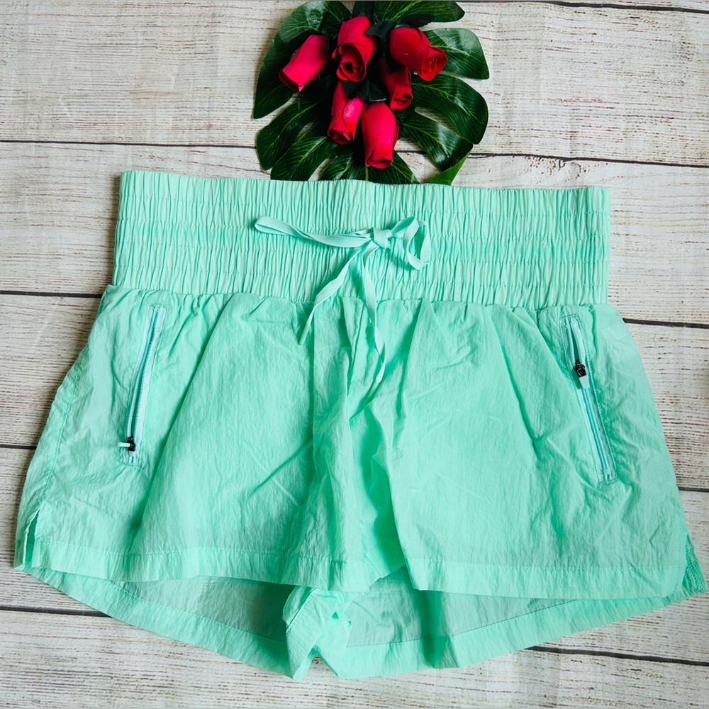 All Access Women’s Mint Green Clear Water Sprint Nylon Running Shorts S NWT